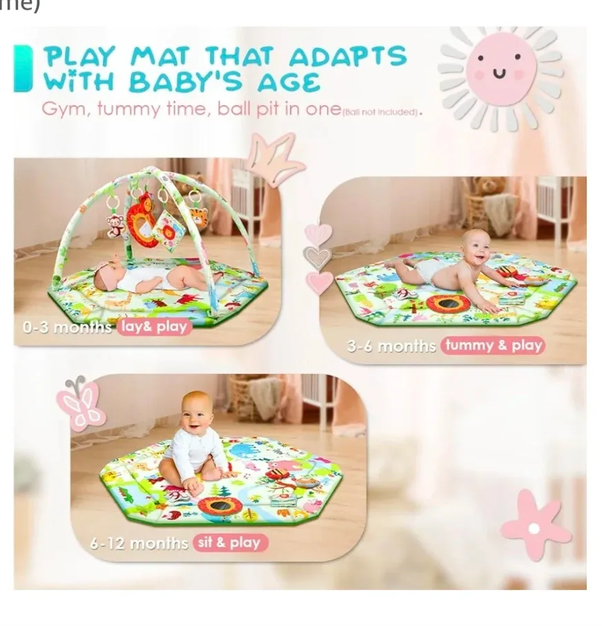 Baby Play Gym Mat with Detachable Accessories image indicator(5)
