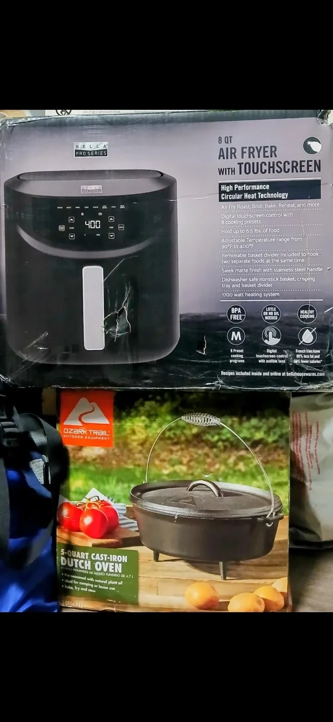 8QT Air Fryer $119 or Cast Iron Dutch oven $95