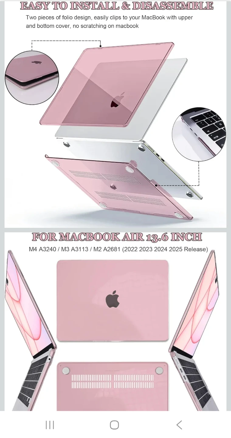 New Pink MacBook Air 13.6 inch Case
