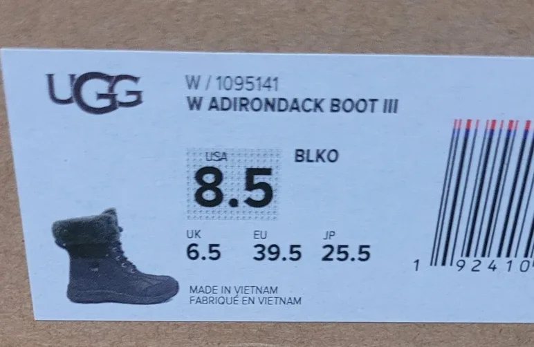 Brand New UGG Adirondack Boot III - Women's Size 8.5 - Black image indicator(2)