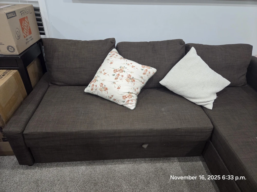 Brown Sectional Sofa with Storage - photo 2