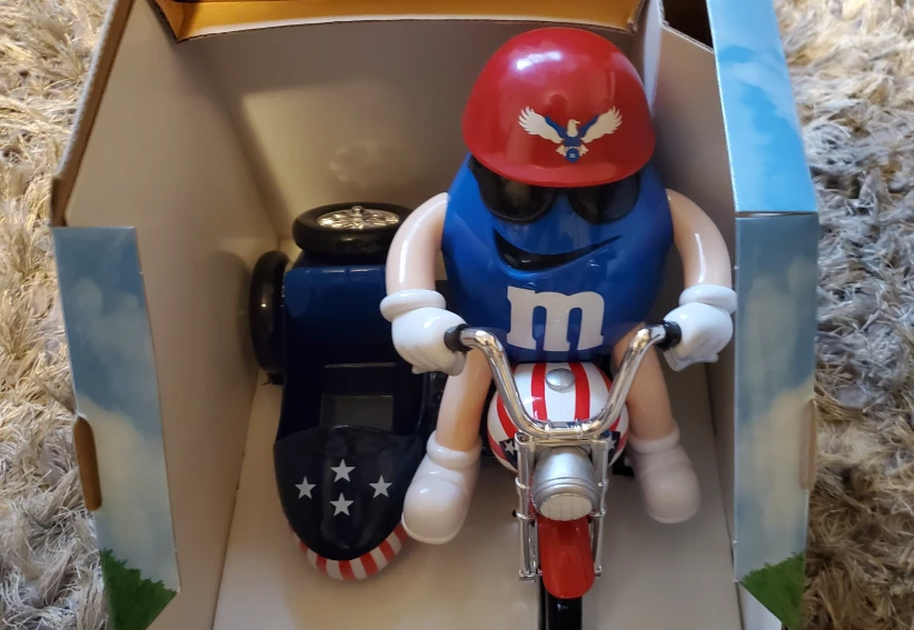 M&M's Red White & Blue Motorcycle Candy Dispenser - photo 3