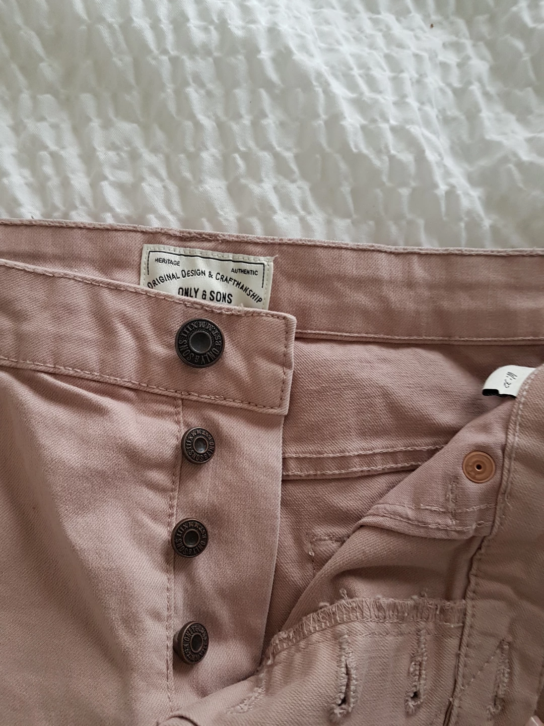 Only & Sons Distressed Denim Shorts - Size 32