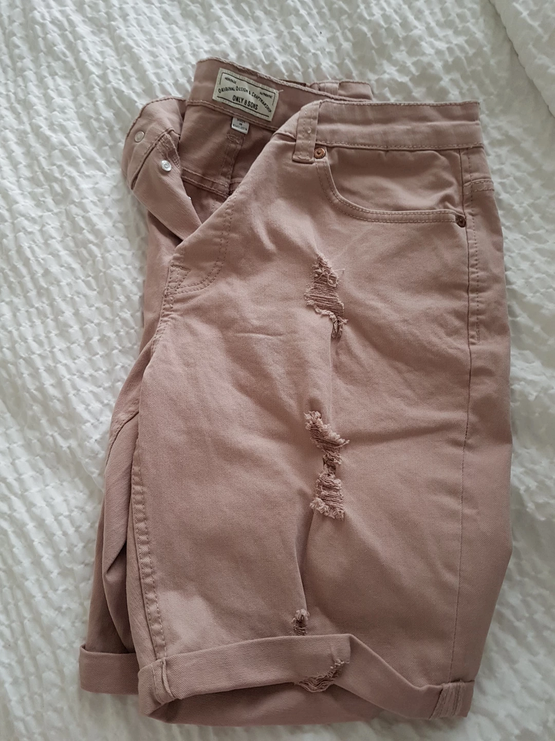 Only & Sons Distressed Denim Shorts - Size 32 - photo 2