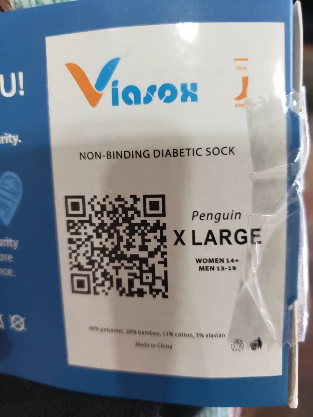 Viasox Penguin Diabetic Socks XL image indicator(2)