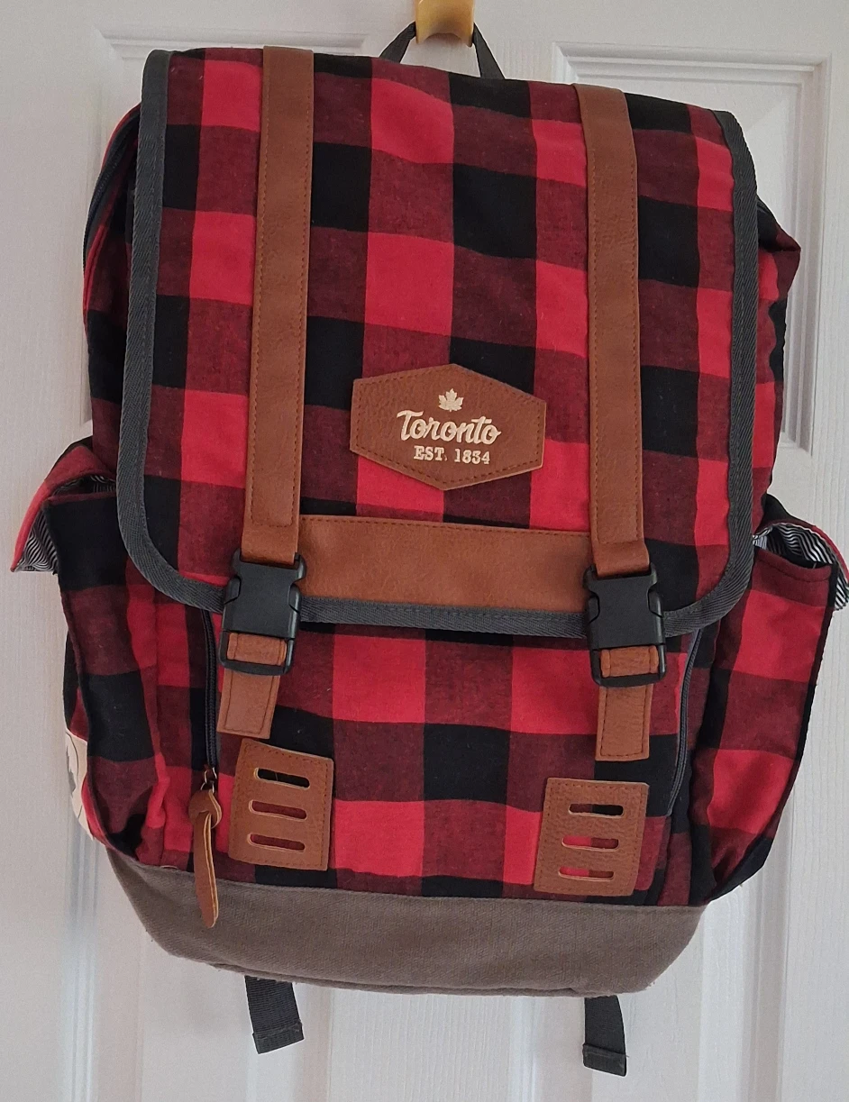Toronto EST. 1834 Plaid Backpack