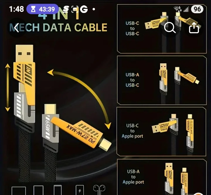 4 in 1 Mech Data Cable - photo 2