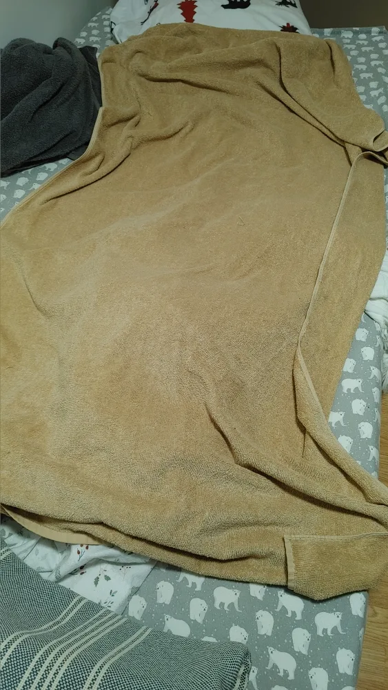 Large Beige Bath Towel