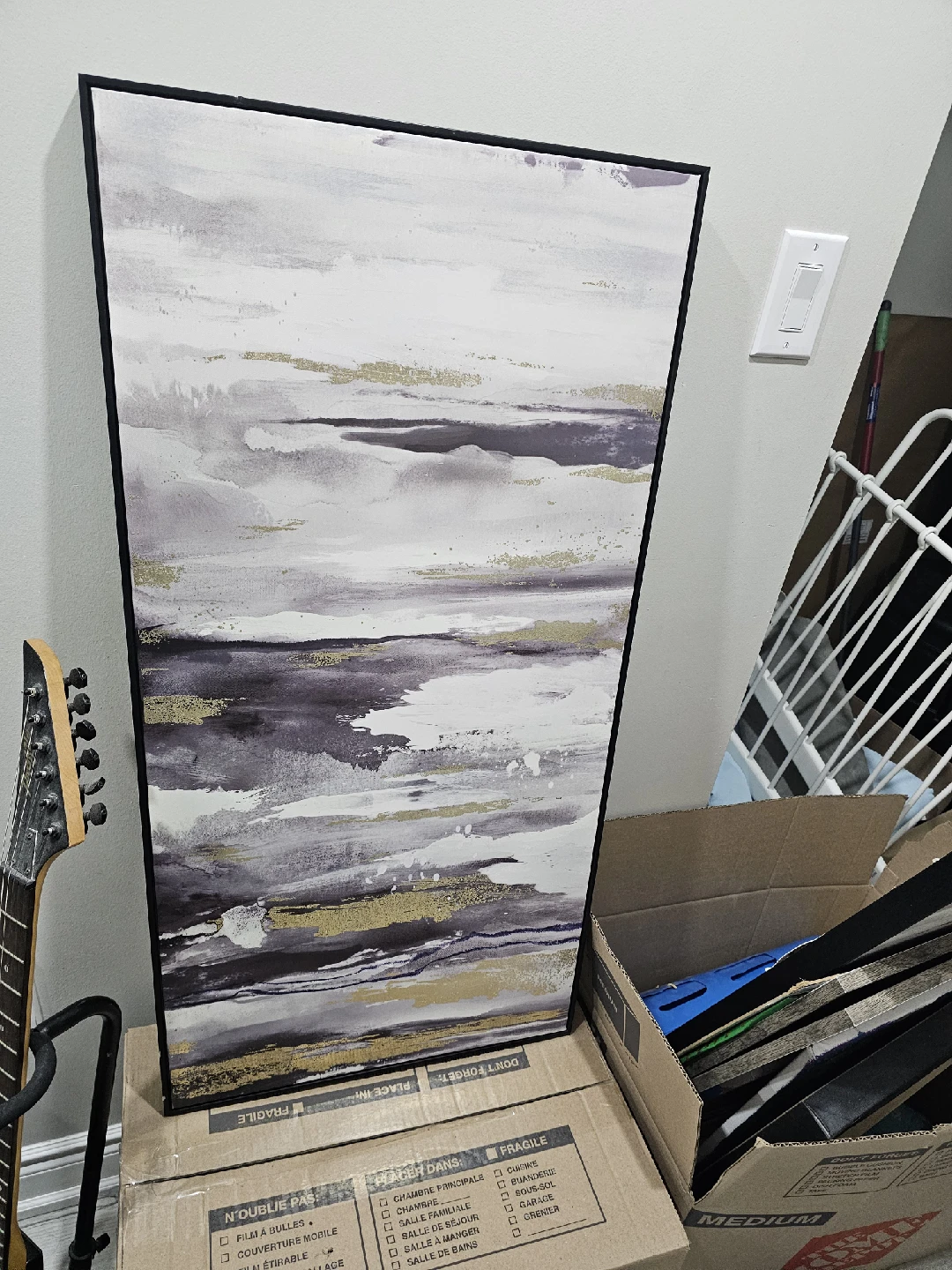 Framed Abstract Wall Art - Neutral Tones