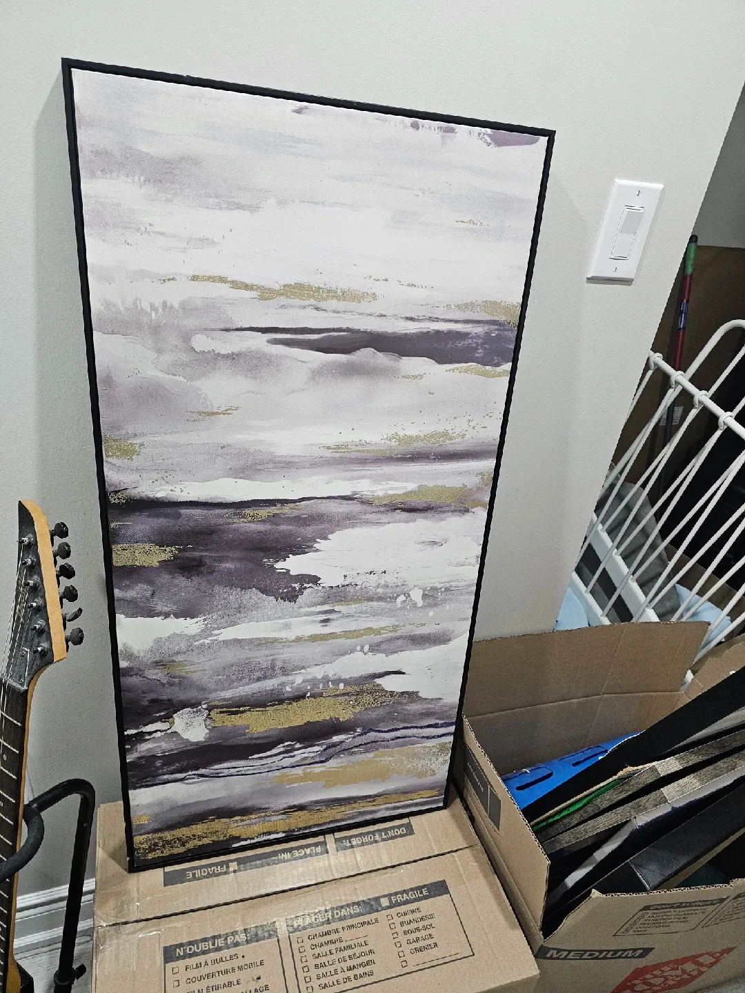 Framed Abstract Wall Art - Neutral Tones thumbnail