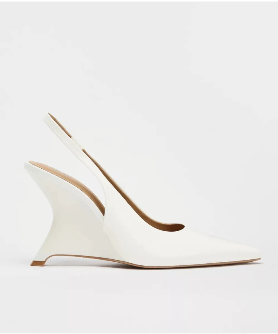 Zara Asymmetric Heeled Shoes - Size 10 - photo 2