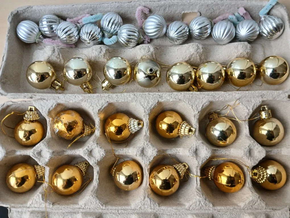 32 Christmas Ornaments - Gold & Silver. Non-negotiable.