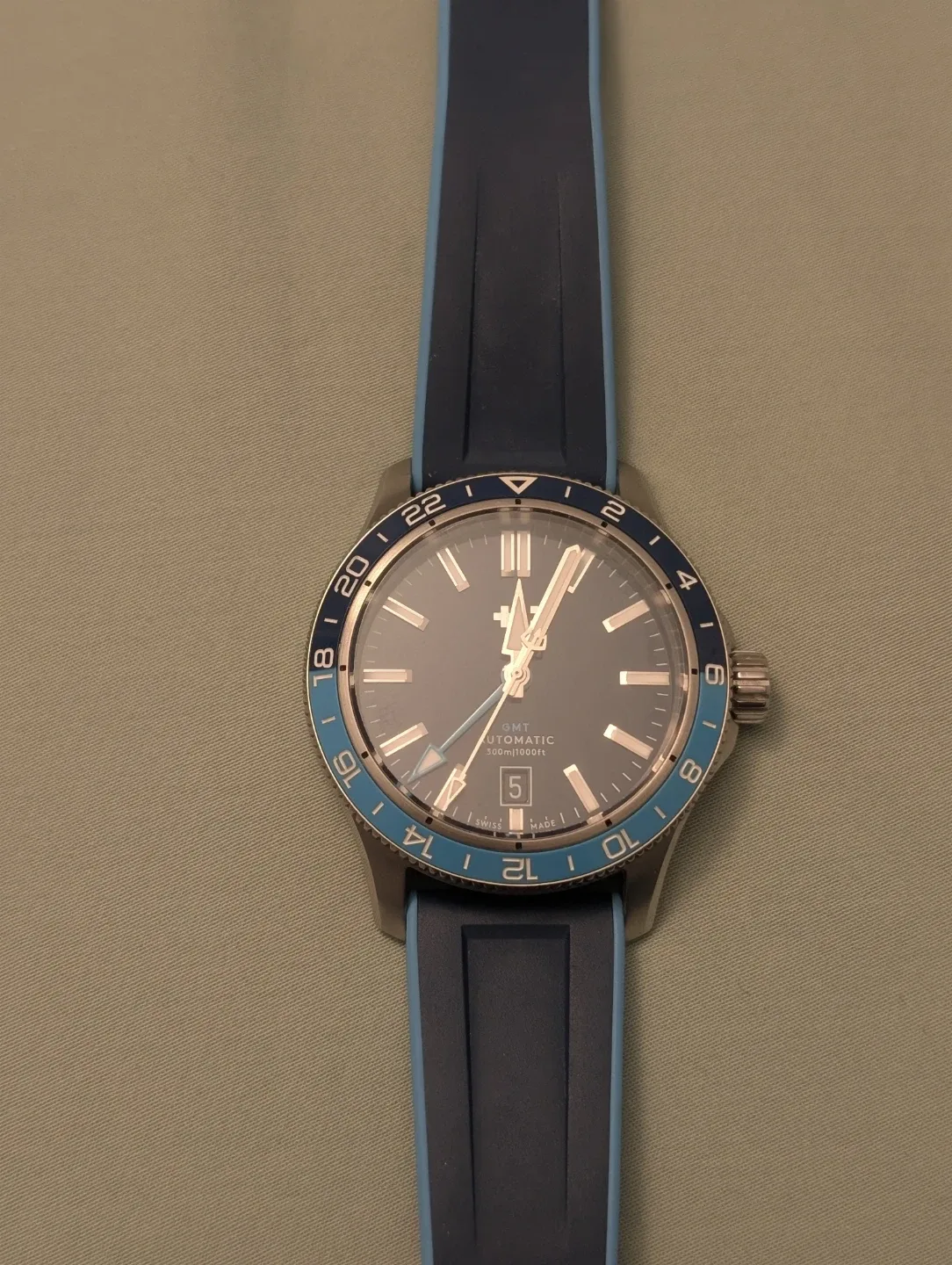 Christopher Ward C60 Trident GMT 300 - 40mm Blue - Full Set! thumbnail