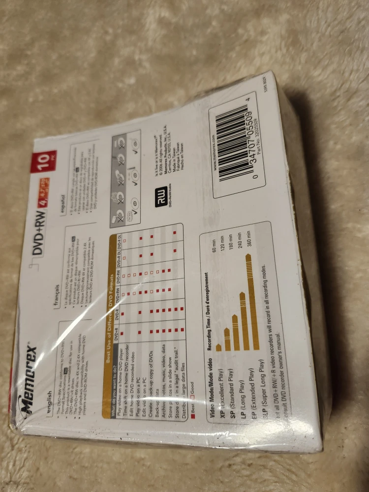 New Memorex DVD+RW 4.7GB 120min 7-Pack - photo 2