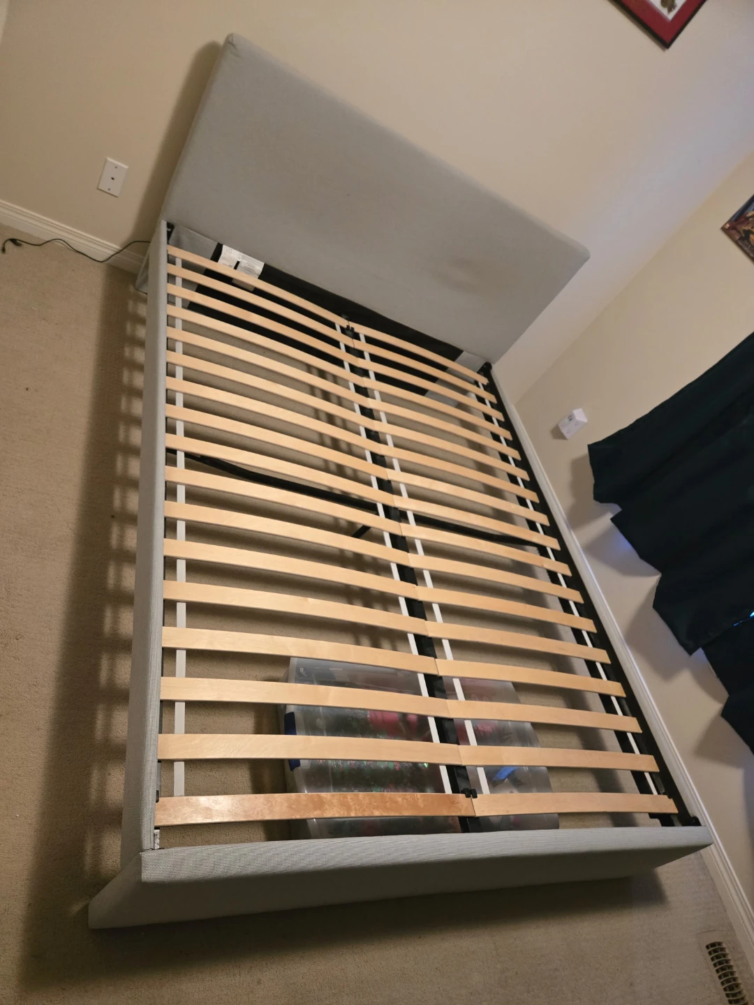 IKEA Gladstad Queen Bed Frame - Light Gray