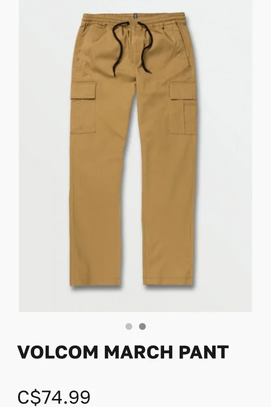 NWT - Volcom March Casual Pant - Size Medium