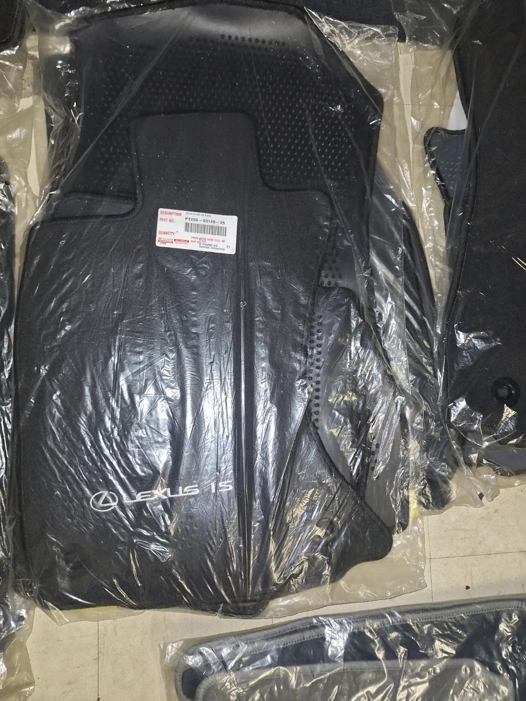 New Lexus IS Black Floor Mats PT206-53145-25