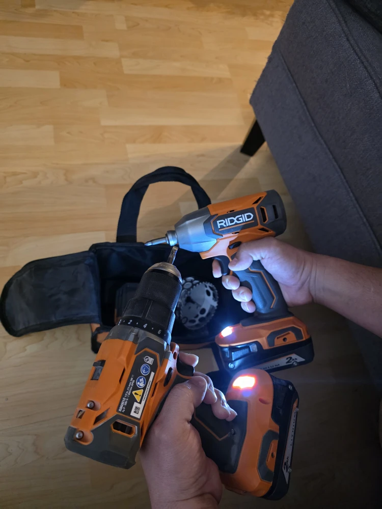 Ridgid Cordless Drill and Impact Driver Combo Kit