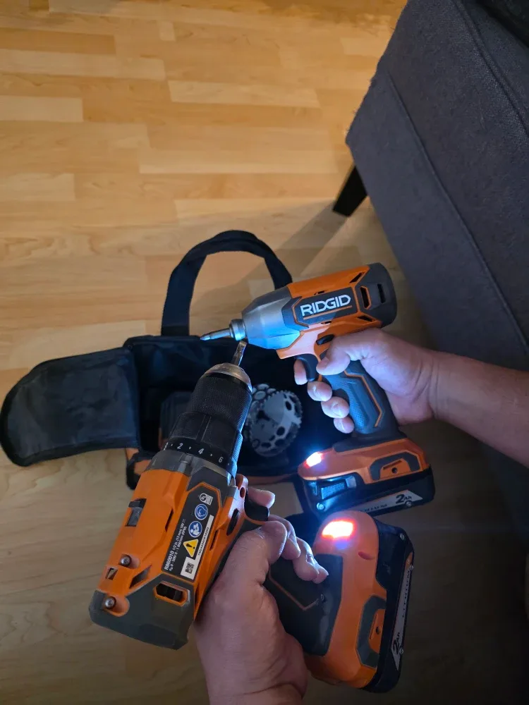 Ridgid Cordless Drill and Impact Driver Combo Kit