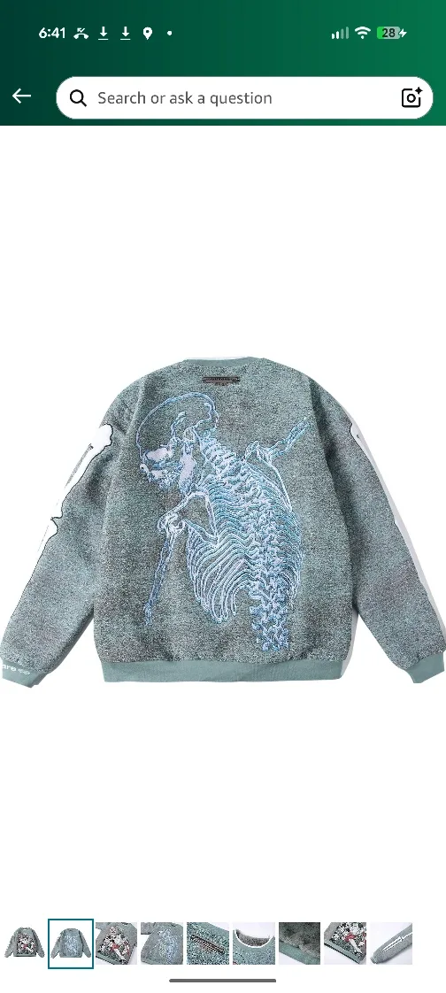 Samurai and Skull fleece lined oversized sweater (unisex) image indicator(3)