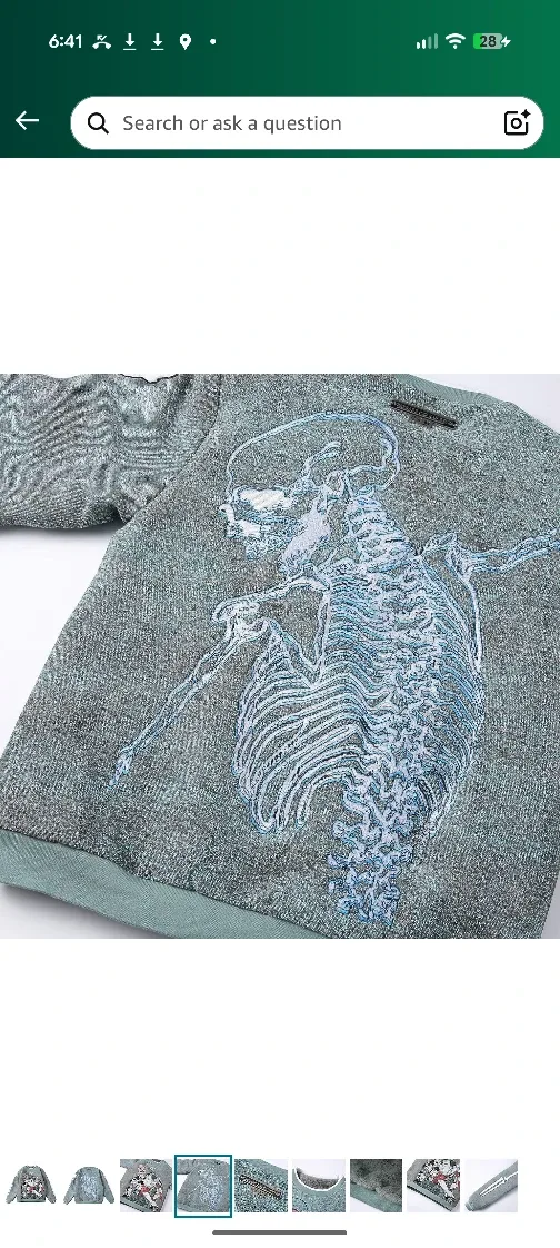 Samurai and Skull fleece lined oversized sweater (unisex) image indicator(4)