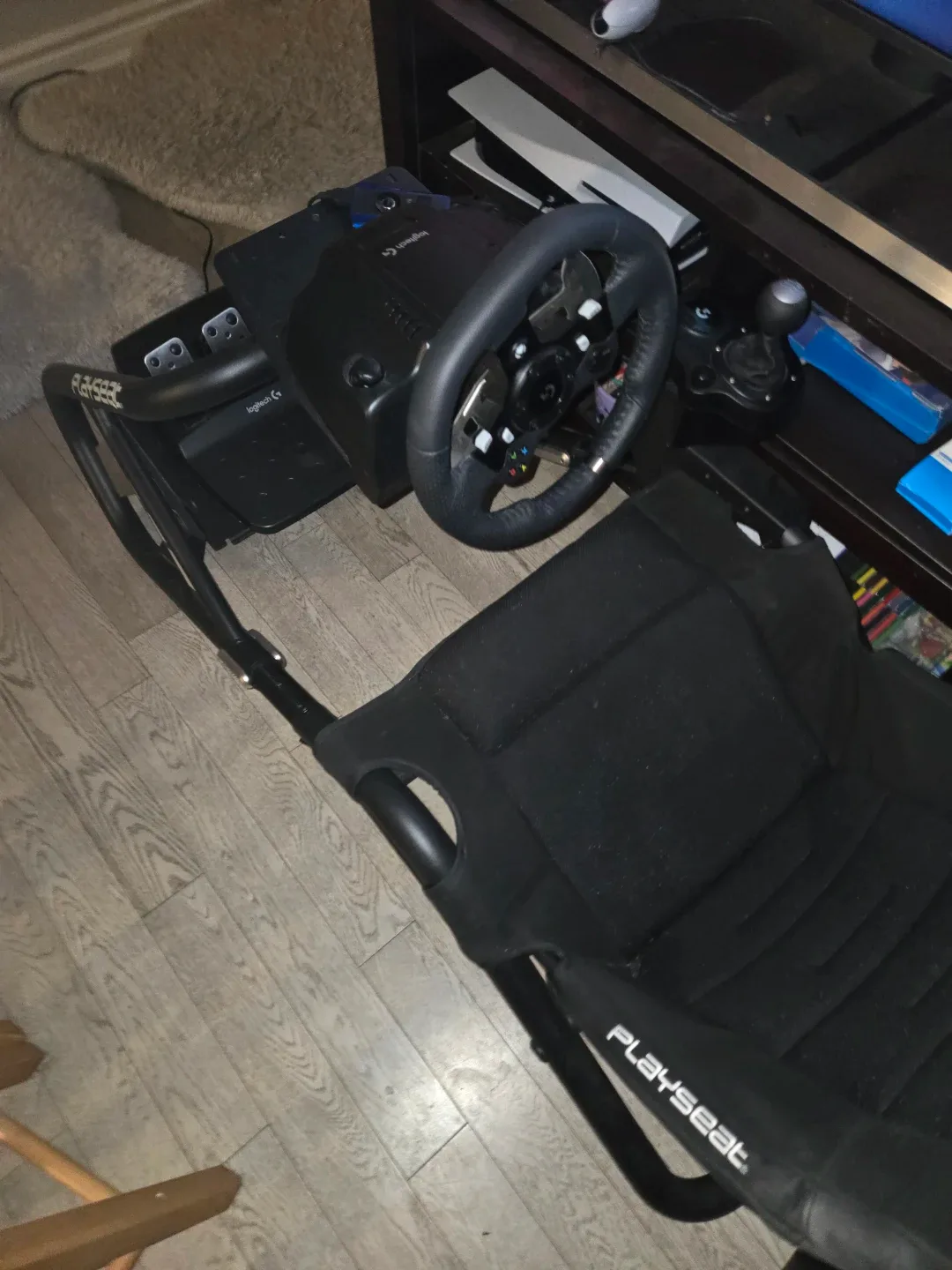 Playseat Racing Gaming Seat with Logitech Steering Wheel image indicator(5)