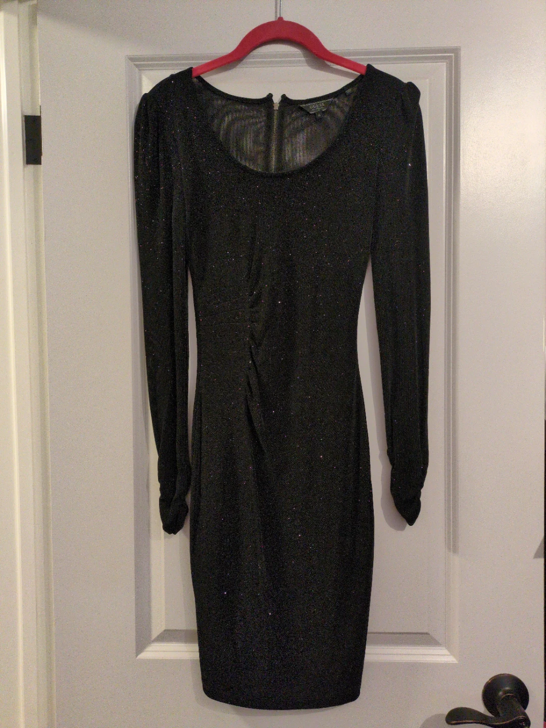 Guess Black Sparkle Long Sleeve Dress - S