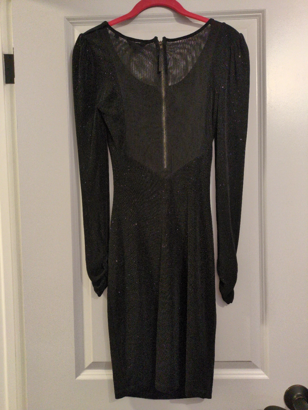 Guess Black Sparkle Long Sleeve Dress - S - photo 2
