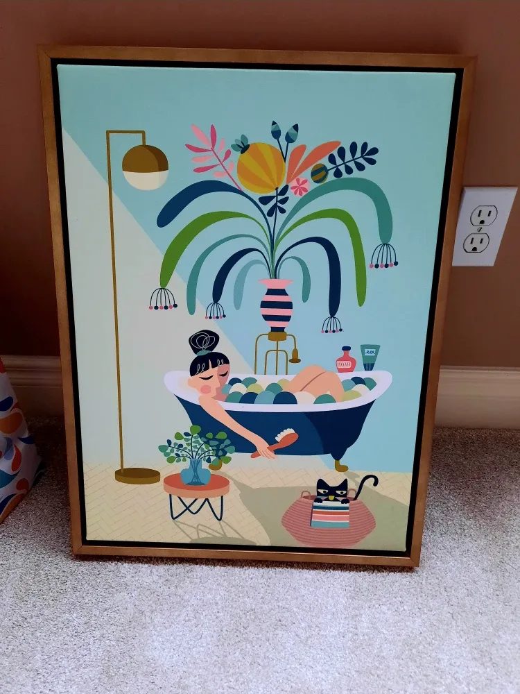 Large canvas bathroom art