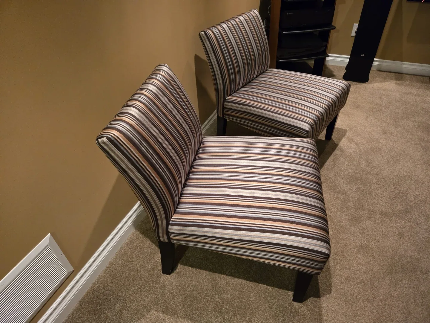 2 beautiful chairs both for 200.00 like new ,used for staging. image indicator(2)