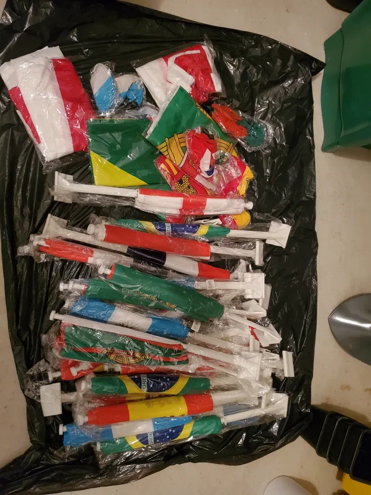 Assorted National Flags on Sticks