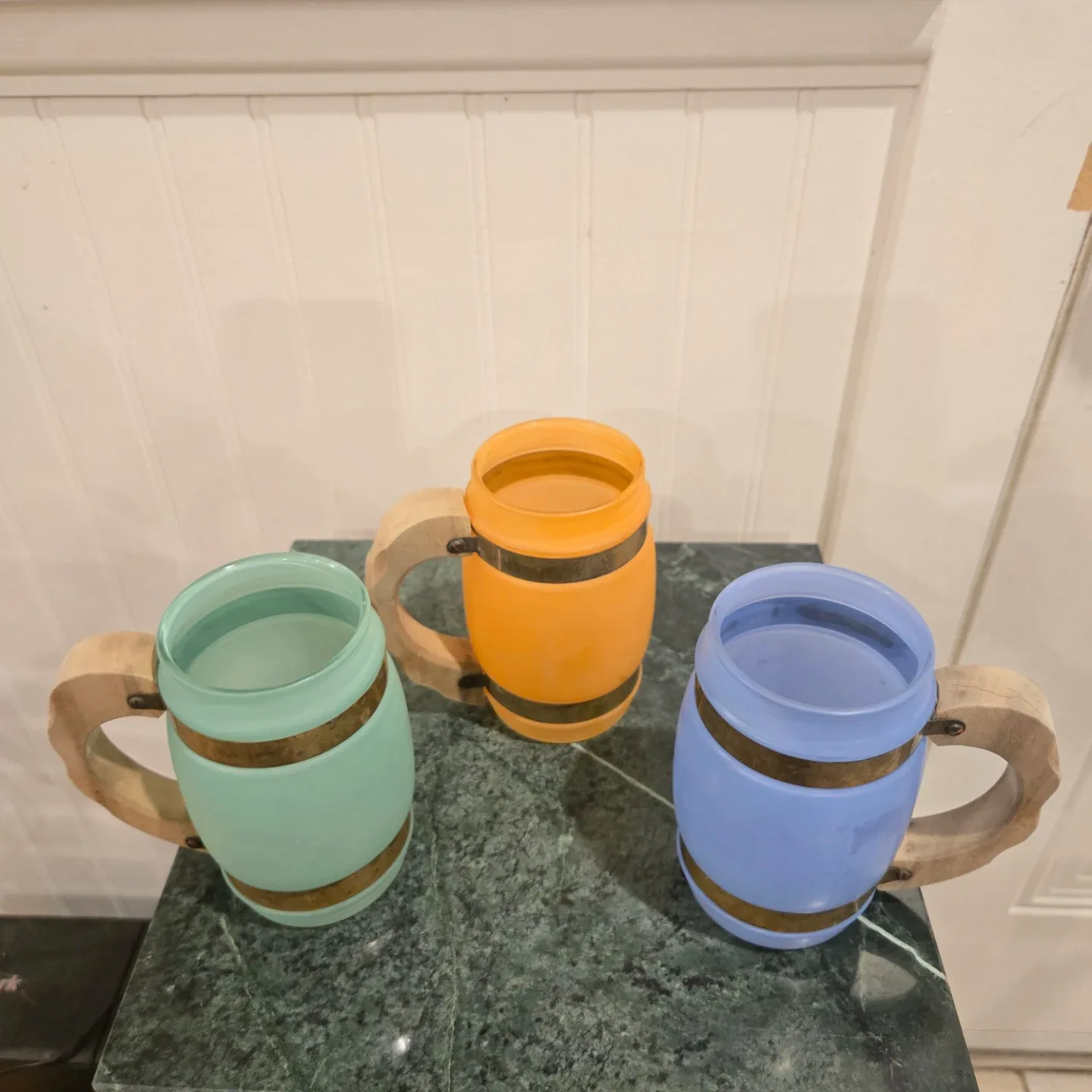 Vintage Fiesta Ware Barrel Mugs - Set of 3 image indicator(2)