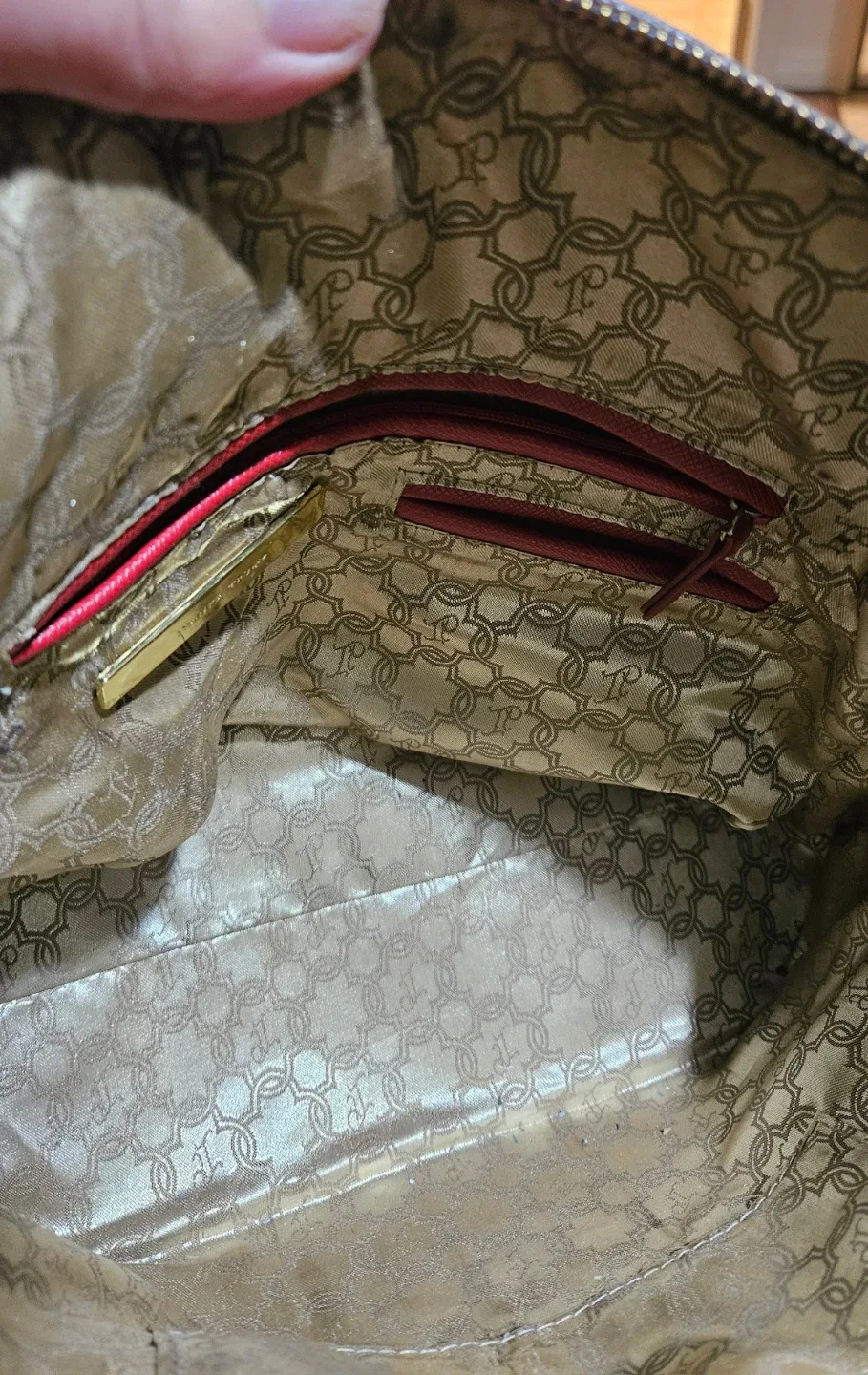 Ivanka Trump Dome Satchel Brown/Red image indicator(4)