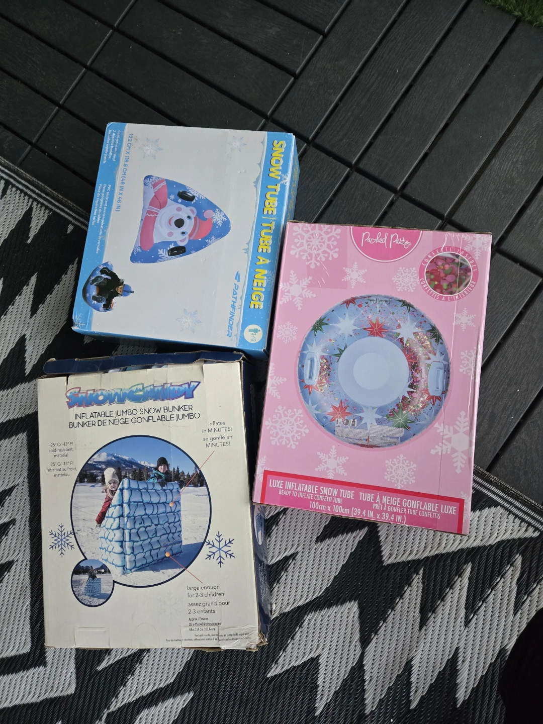3 inflatable snow tube bunker set - photo 5