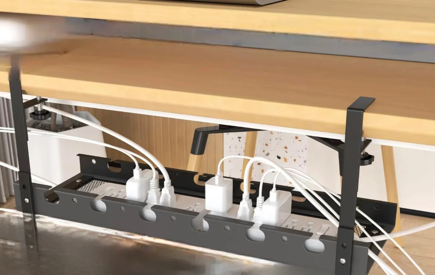 Under Desk Cable Management Tray image indicator(3)