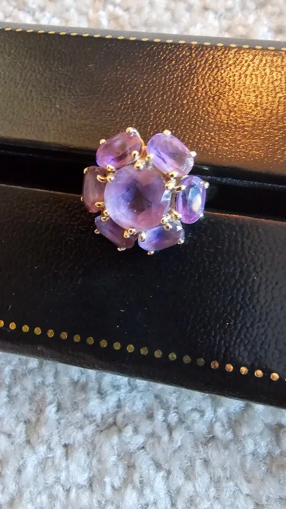 Amethyst & 14 k Gold Ring