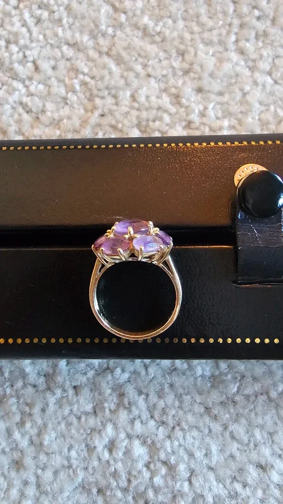 Amethyst & 14 k Gold Ring image indicator(2)