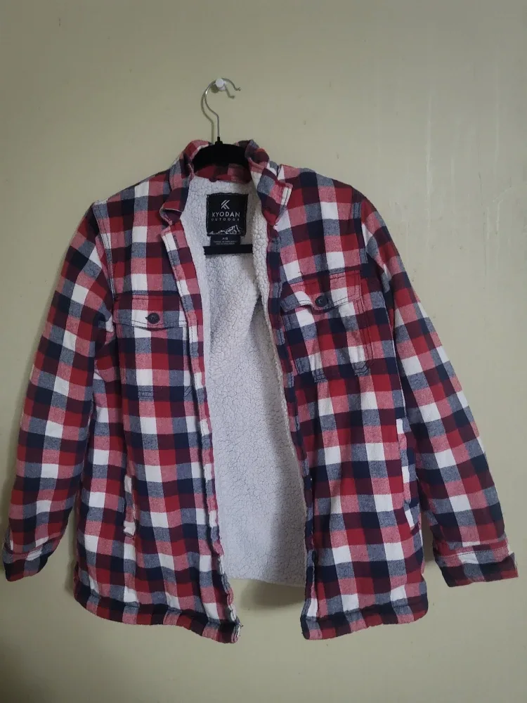 Kyodan Outdoors Plaid Sherpa Lined Shirt - Size P/S