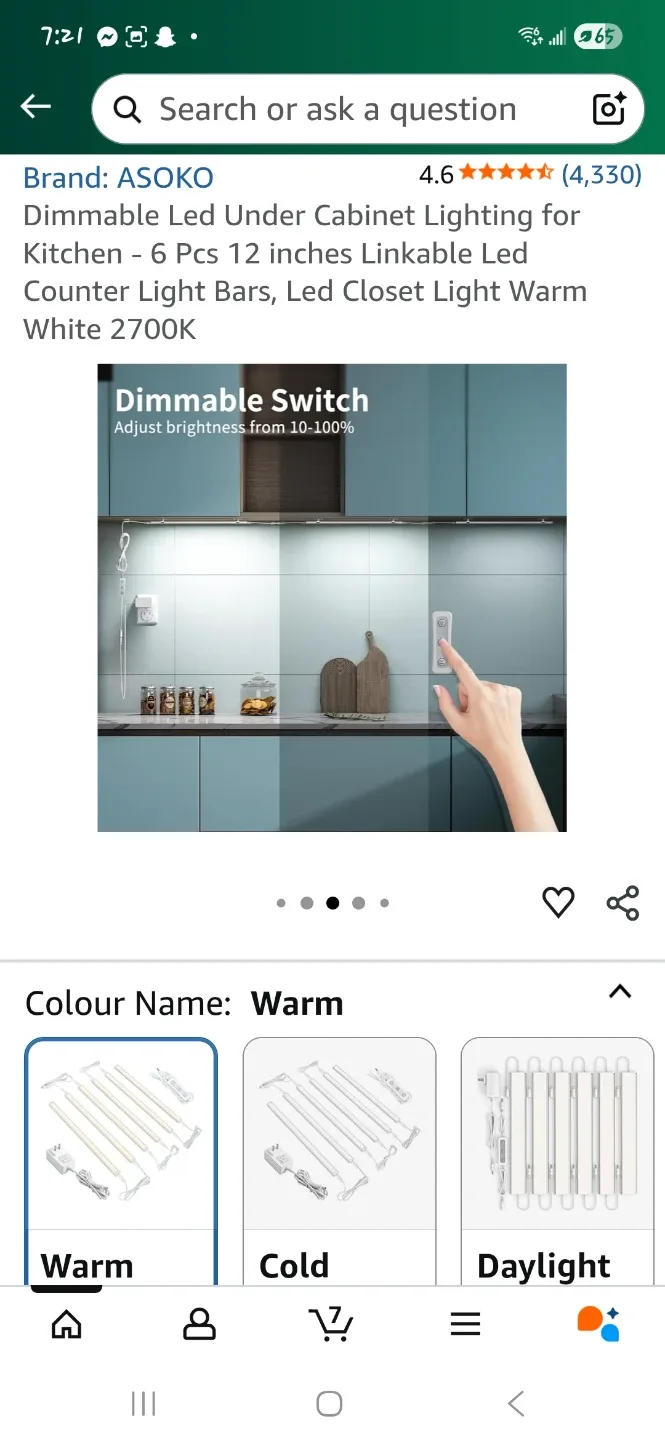 Dimmable LED Under Cabinet Lighting image indicator(2)