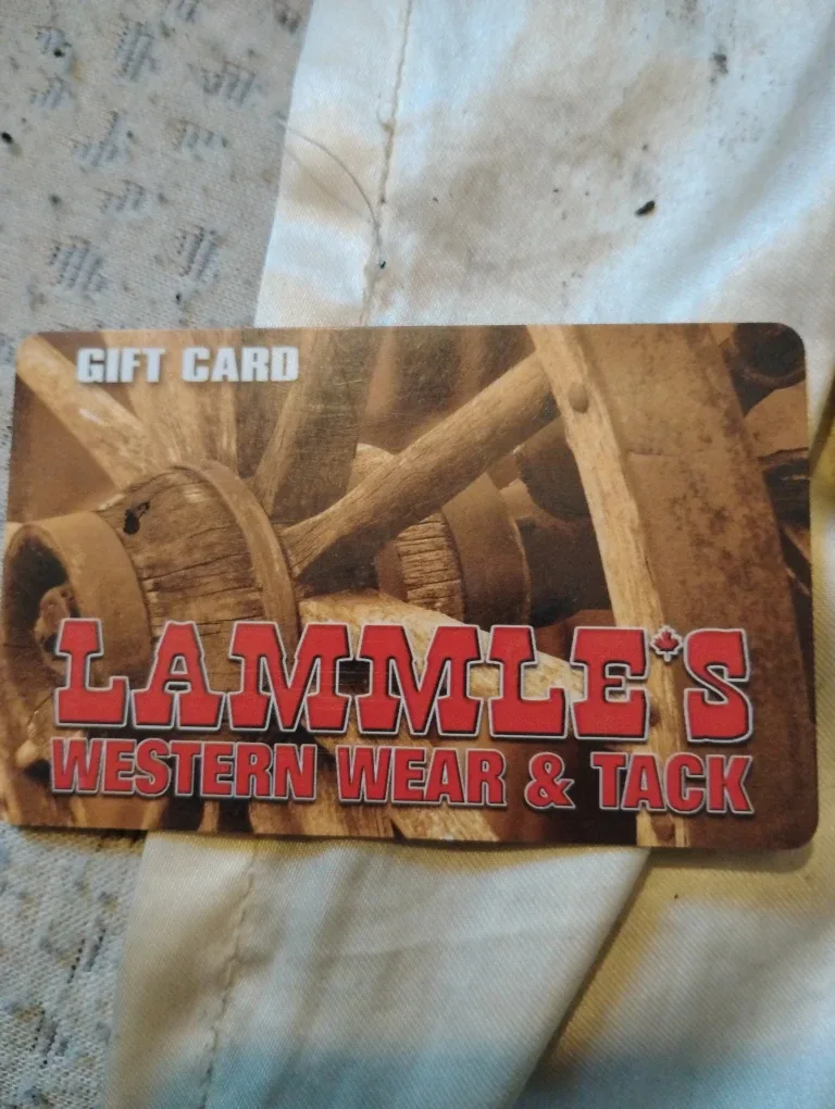 100$ Gift Card For Lammle's Western Wear and Tack