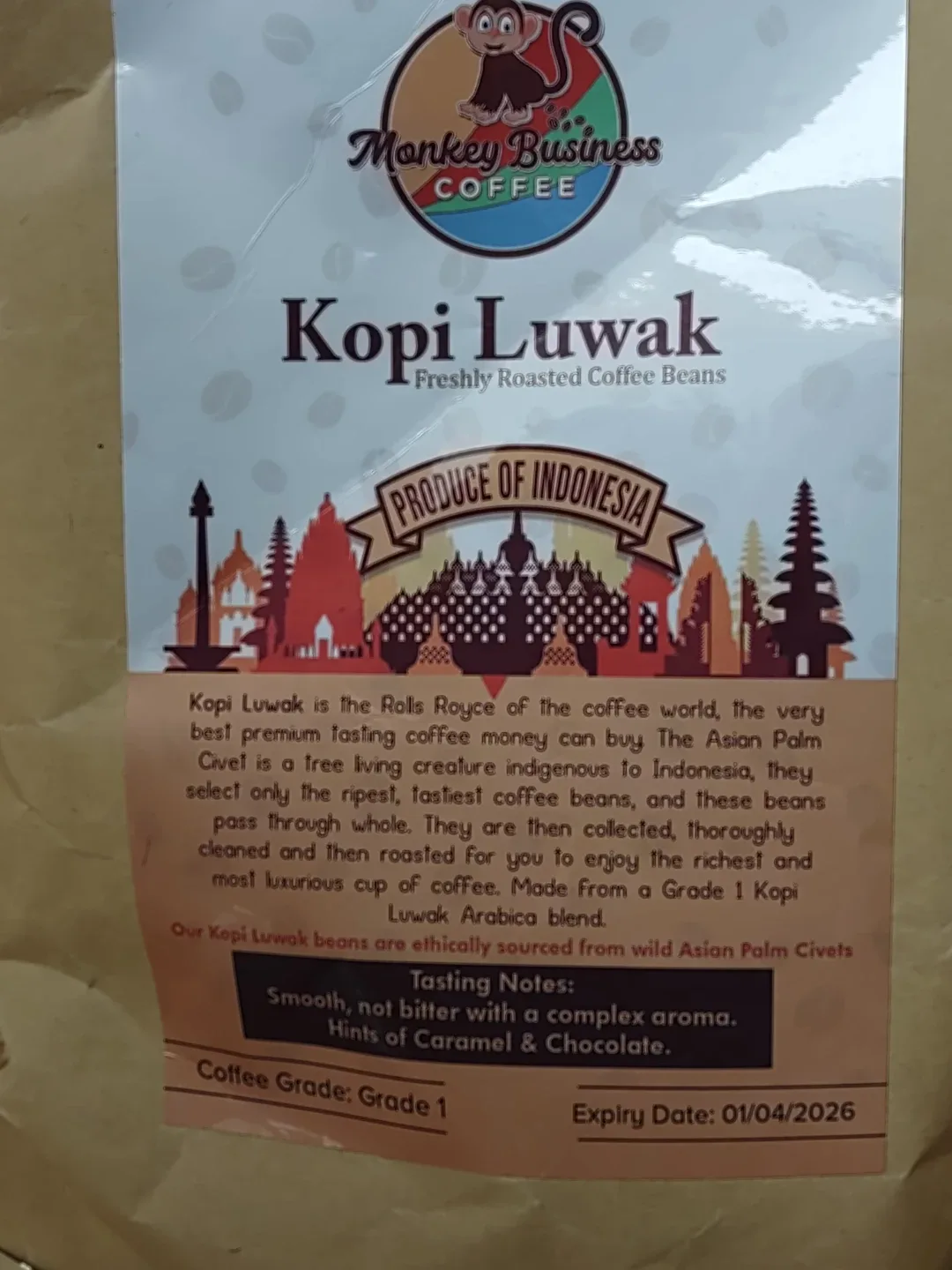 Monkey Business Coffee Kopi Luwak - Freshly Roasted image indicator(6)