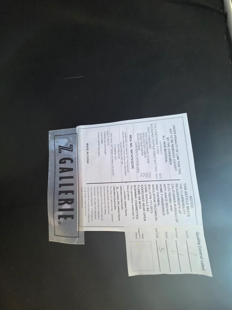 Z Gallerie Gray Tufted Charlotte Banquet Bench image indicator(8)