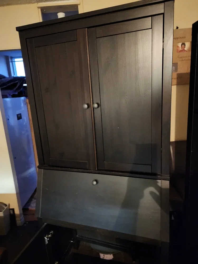 IKEA Hemnes Secretary with Hutch - Black/Brown