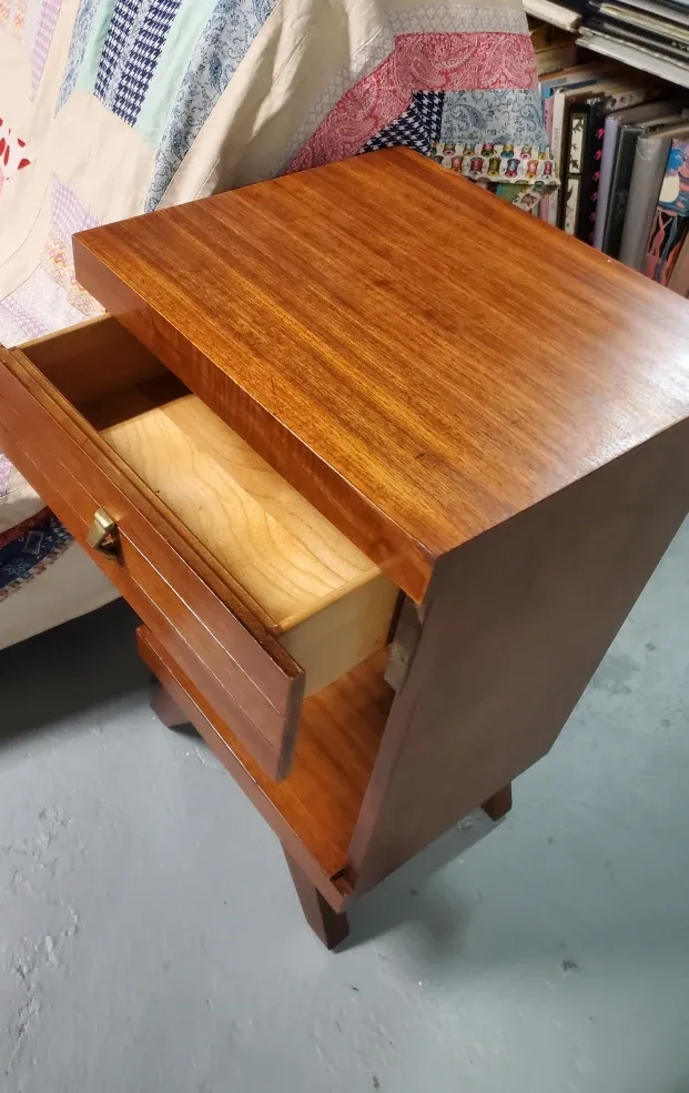 Vintage Wooden Side Table - 15x13x26 inches image indicator(2)