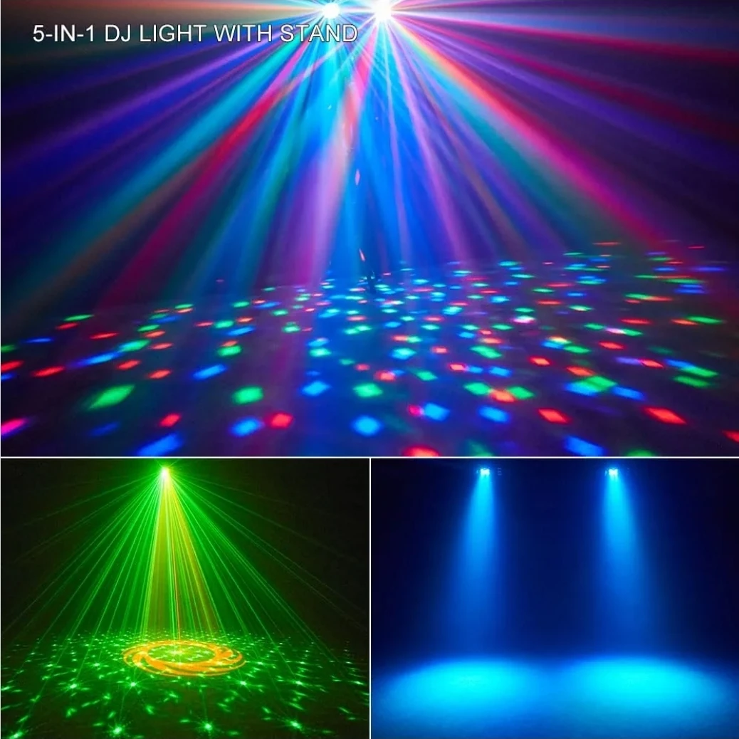 5-in-1 DJ Party Light Bar w/ Stand – RGB, Strobe, UV - photo 5