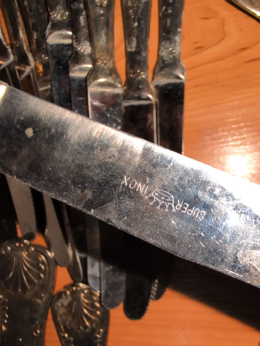 Vintage SUPER INOX Silverware Set image indicator(2)