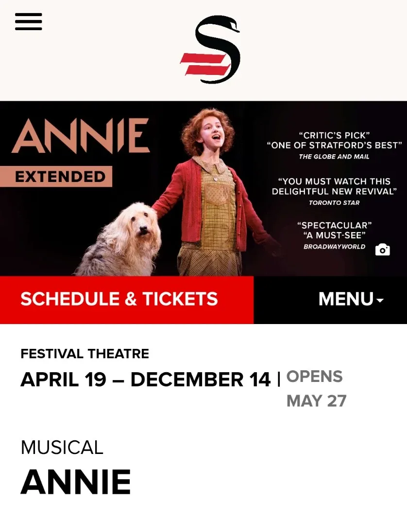 Annie Musical Tickets - Stratford Festival