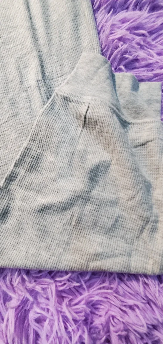 New Gray Waffle Knit Lounge Pants Large image indicator(9)