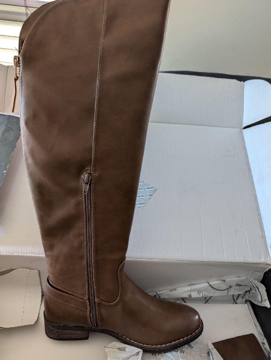 Harlow Brown Knee High Boots - Size 6 - photo 2