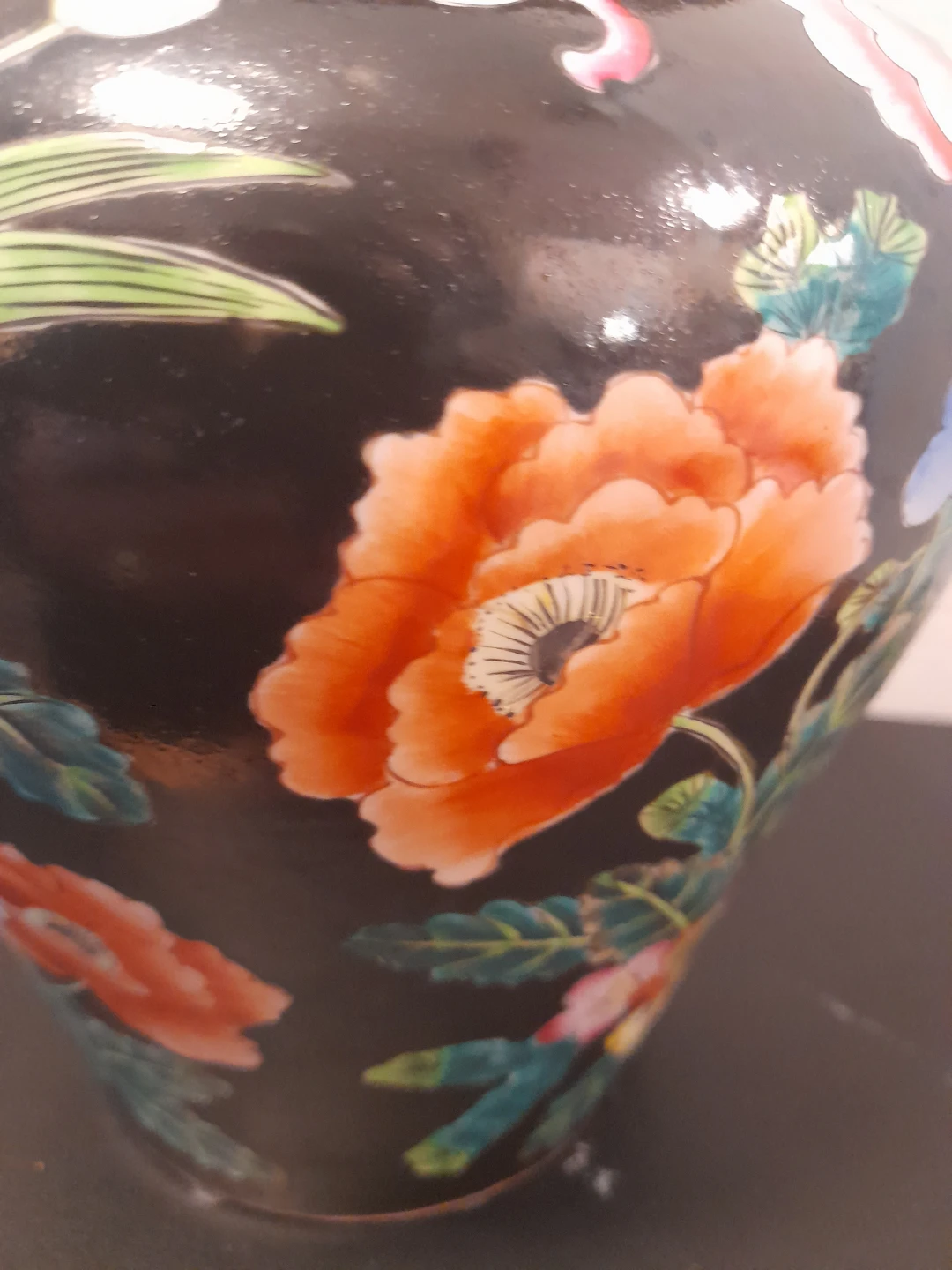 Floral Ceramic Vase with Lid - photo 3